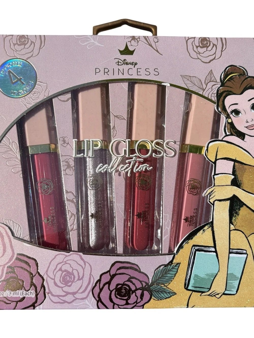 Disney Beauty and the Beast -‎ Princess Belle - 4-Piece Lip Gloss Set NIB